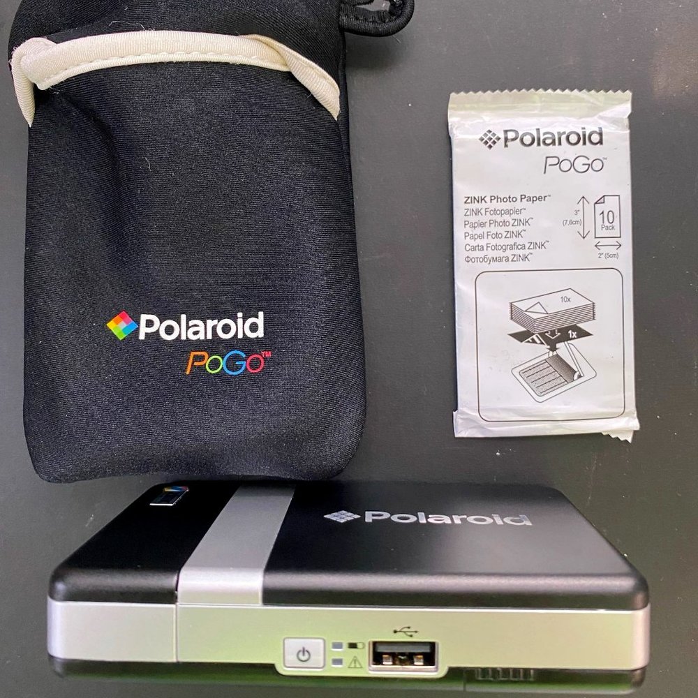 Polaroid PoGo Instant Mobile Thermal Printer Zink Zero Ink CZA-10011B(Missing AC